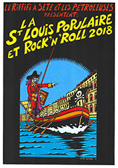 Affiche festival de la Saint-Louis populaire et rock'n roll, Sète,  2018.